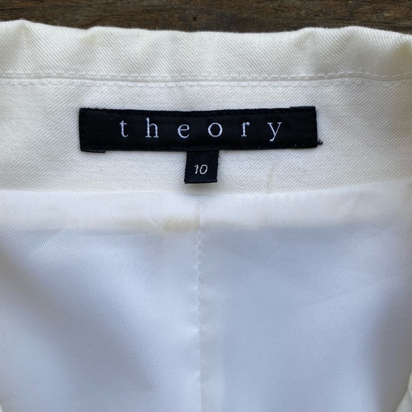 Theory off white single button blazer single button - Picture 2 of 6